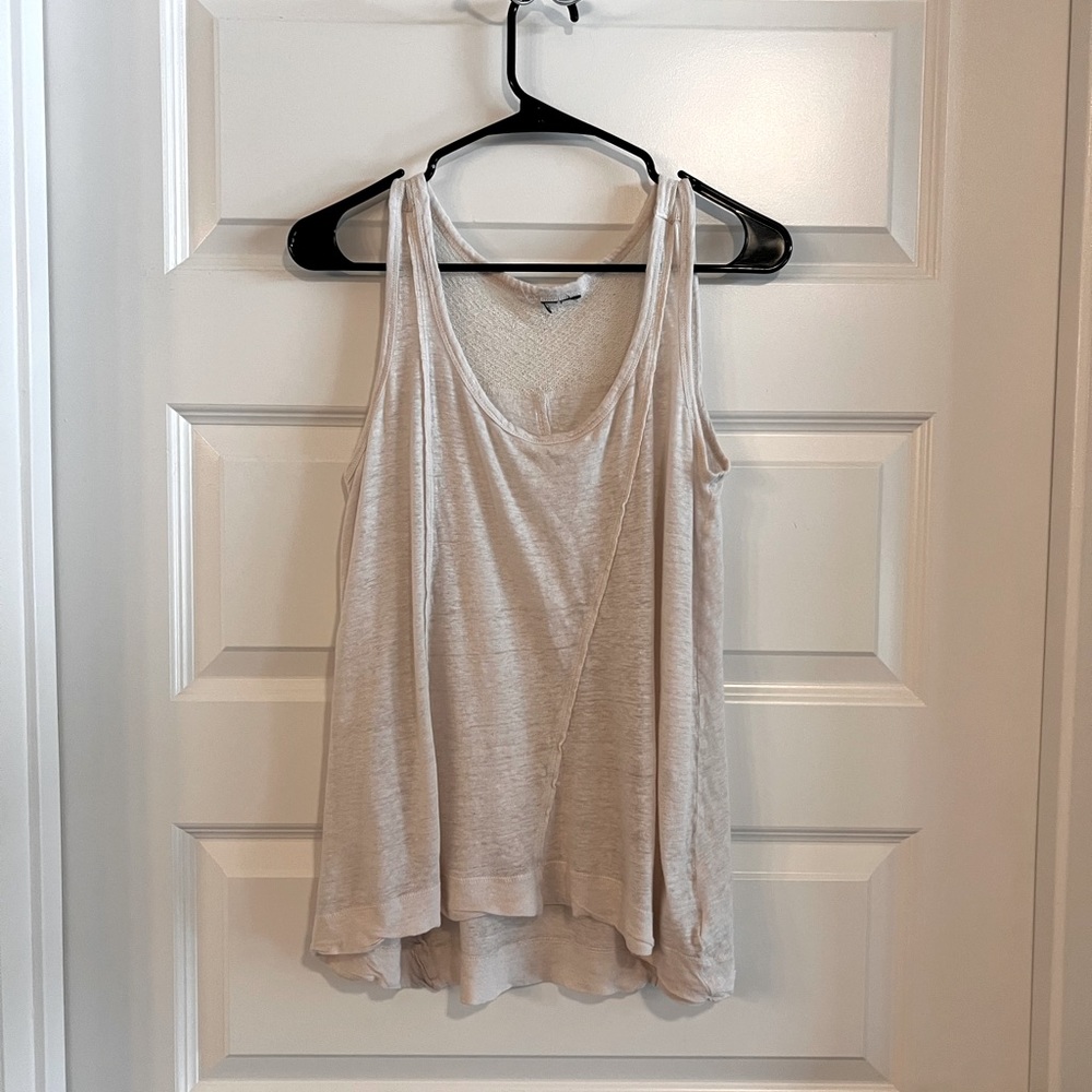 Cream colored loose tank